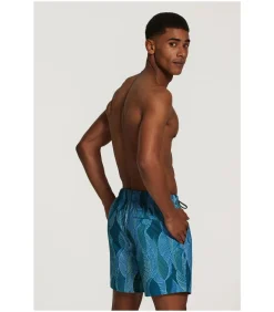Zwembroek Bladeren Blauw